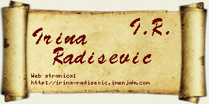 Irina Radišević vizit kartica